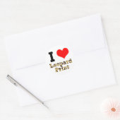 IK HOU VAN luipaardprint Ronde Sticker (Envelop)
