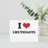 Ik hou van luitenants briefkaart (Staand voorkant)