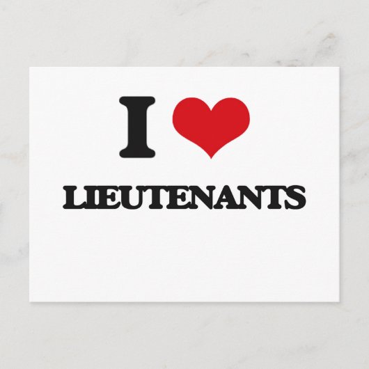 Ik hou van luitenants briefkaart (Voorkant)