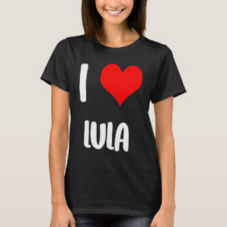 Ik hou van LULA valentine sorry dames jongens hart T-shirt