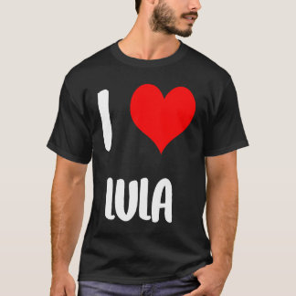 Ik hou van LULA valentine sorry dames jongens hart T-shirt