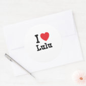 Ik hou van Lulu hart T-shirt Ronde Sticker (Envelop)