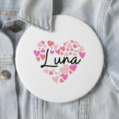Ik hou van Luna Ronde Button 6,0 Cm (In situ)