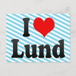 Ik hou van Lund, Zweden. Jag Alskar Lund, Zweden Briefkaart