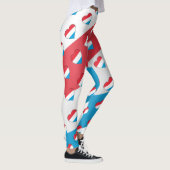 Ik hou van Luxembourg Flag Hearts Pattern Funny Leggings (Rechts)