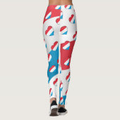 Ik hou van Luxembourg Flag Hearts Pattern Funny Leggings (Achterkant)