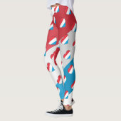 Ik hou van Luxembourg Flag Hearts Pattern Funny Leggings (Links)