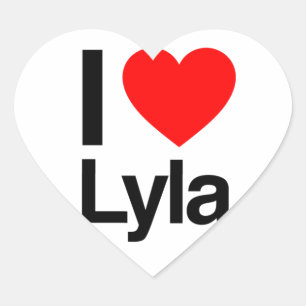 ik hou van lyla hart sticker