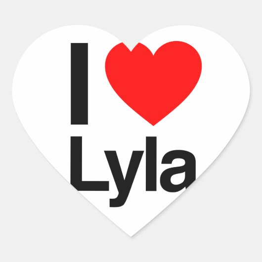 ik hou van lyla hart sticker (Voorkant)