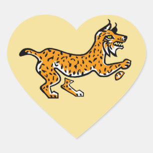 Ik hou van LYNXES - Wildlife - Natuur - Geel Hart Sticker