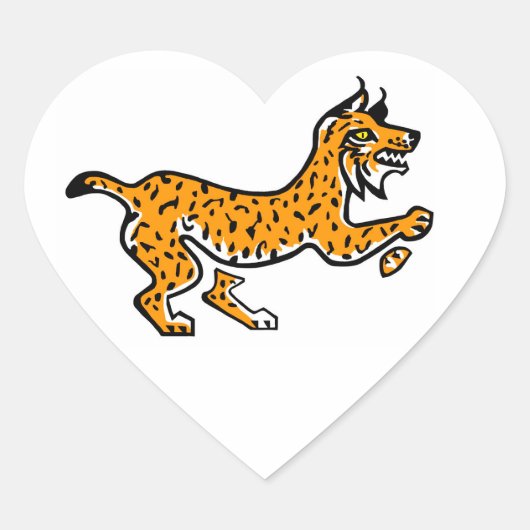 Ik hou van LYNXES - Wildlife - Natuur Hart Sticker (Voorkant)