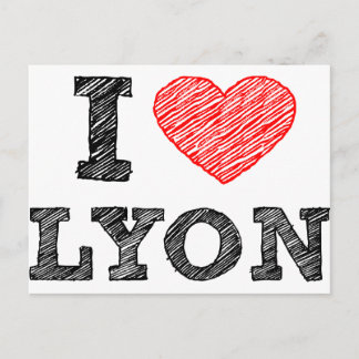 Ik hou van Lyon Briefkaart
