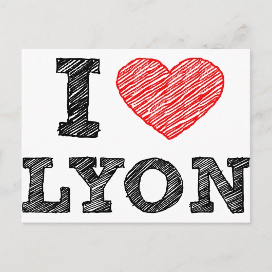 Ik hou van Lyon Briefkaart (Voorkant)