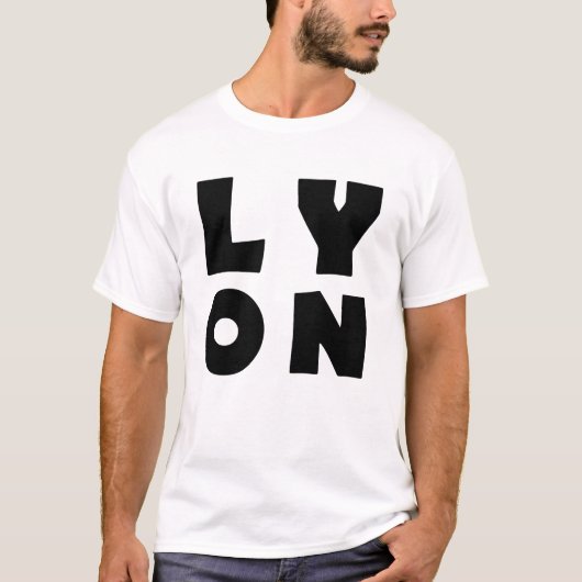 Ik hou van Lyon Frankrijk T-shirt (Voorkant)