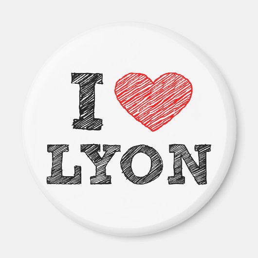 Ik hou van Lyon Magneet (Voorkant)