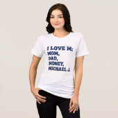IK HOU VAN M: MOEDER, VADER, GELD, MICHAEL J. | Gr Tri-Blend Shirt (Voorkant volledig)