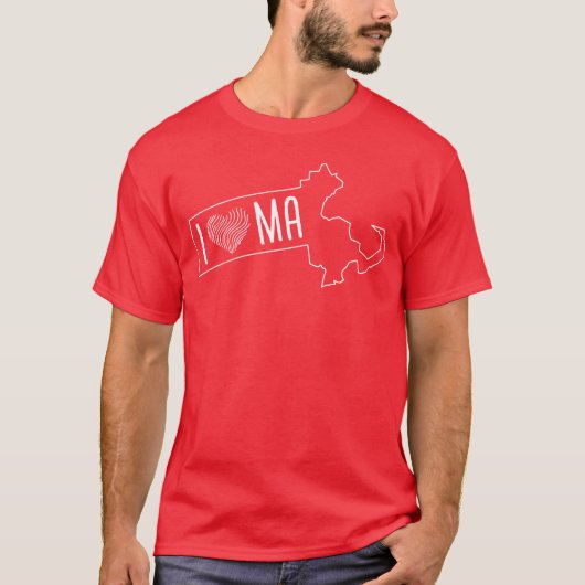 Ik hou van MA-jongen T-shirt (Voorkant)