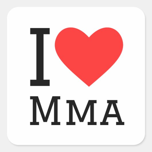 Ik hou van ma vierkante sticker (Voorkant)