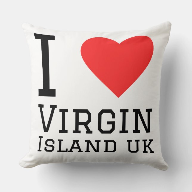 Ik hou van Maagdeneilanden uk Kussen (Voorkant)