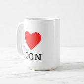 Ik hou van maan koffiemok (Voorkant links)