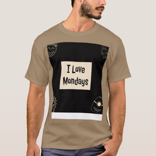 Ik hou van maandag t-shirt (Voorkant)