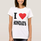 Ik hou van maandagictogram t-shirt (Voorkant)