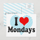 Ik hou van maanddagen briefkaart (Voorkant / Achterkant)