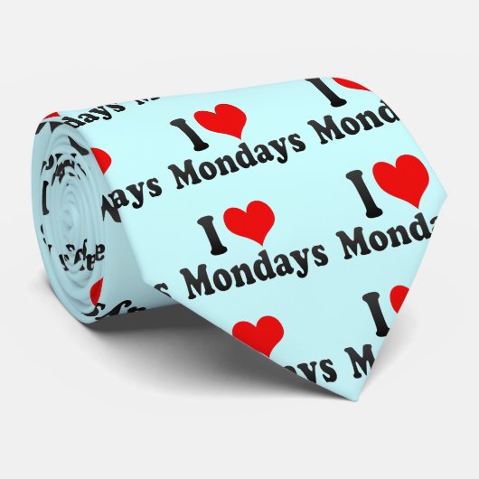 Ik hou van maanddagen stropdas (Opgerold)