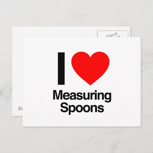 Ik hou van maatlepels briefkaart (Voorkant / Achterkant)