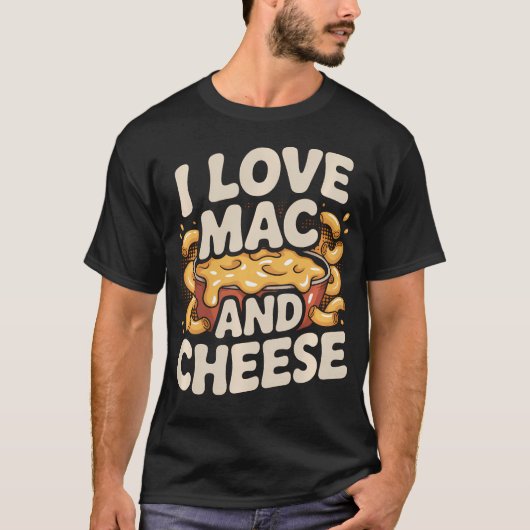 Ik hou van Mac And Cheese Melty T-shirt (Voorkant)