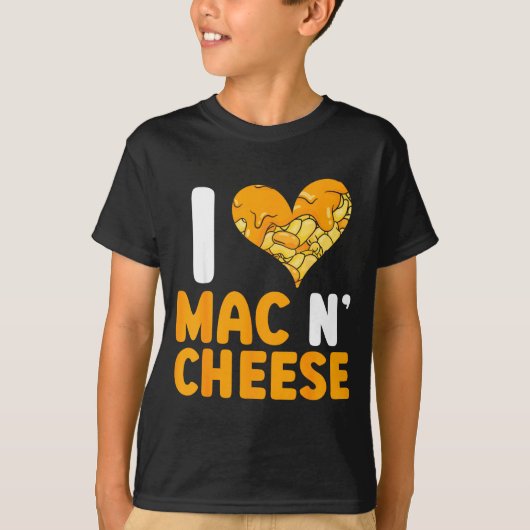 Ik hou van Mac N' Cheese Grappige Mac En Kaas T-shirt (Voorkant)