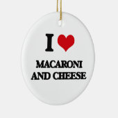 Ik hou van Macaroni en kaas Keramisch Ornament (Rechts)