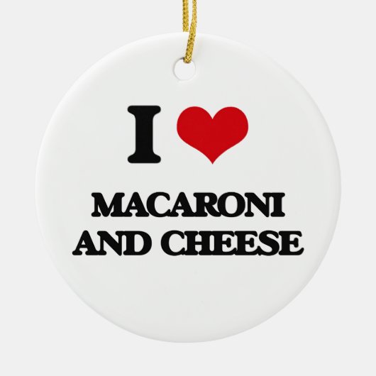 Ik hou van Macaroni en kaas Keramisch Ornament (Voorkant)