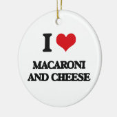 Ik hou van Macaroni en kaas Keramisch Ornament (Links)