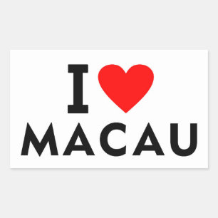 Ik hou van Macau land zoals harttoerisme toerisme Rechthoekige Sticker