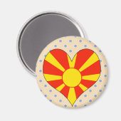 Ik hou van Macedonië Magneet (Voorkant / Achterkant)