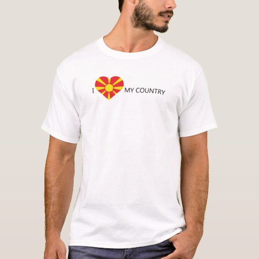 Ik hou van Macedonië T-shirt (Voorkant)