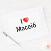 Ik hou van Maceió Rechthoekige Sticker (Envelop)