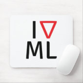 Ik hou van machinleren muismat (Met muis)