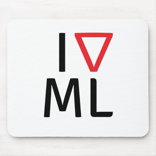 Ik hou van machinleren muismat (Voorkant)