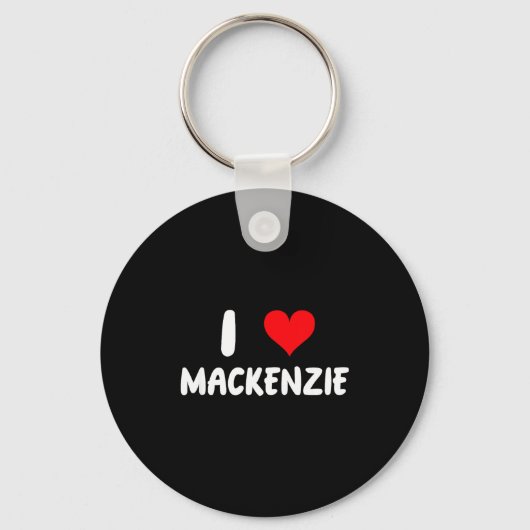 Ik hou van Mackenzie - Hart - Naam Sleutelhanger (Voorkant)