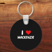 Ik hou van Mackenzie - Hart - Naam Sleutelhanger (Voorkant)