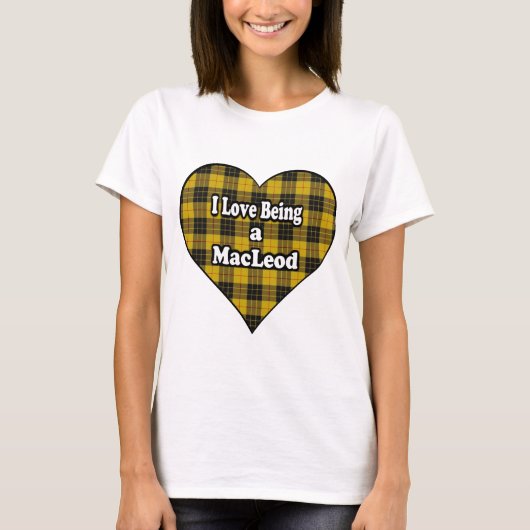 Ik hou van MacLeod Clan MacLeod Tartan T-shirt (Voorkant)