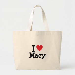 Ik hou van Macy hart T-Shirt Grote Tote Bag