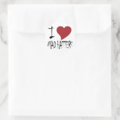 Ik hou van Mad Hatters Ronde Sticker (Tas)