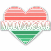 Ik hou van Madagascar, Malagassisch hart Sticker (Voorkant)