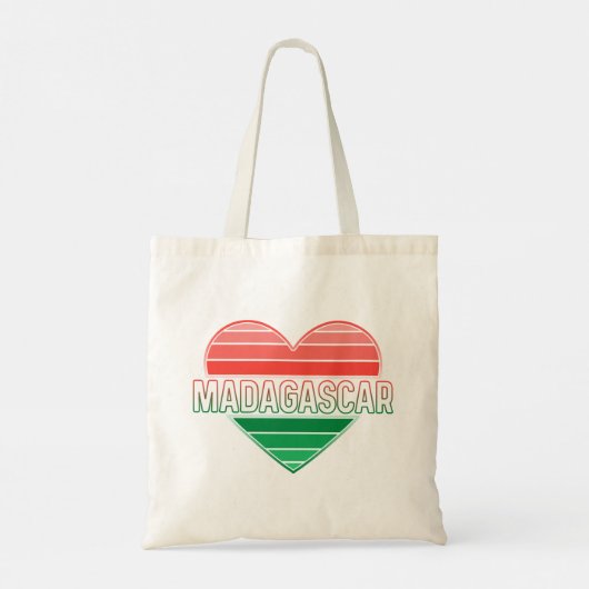 Ik hou van Madagascar, Malagassisch hart Tote Bag (Achterkant)