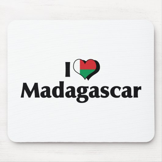Ik hou van Madagaskar Vlag Muismat (Voorkant)