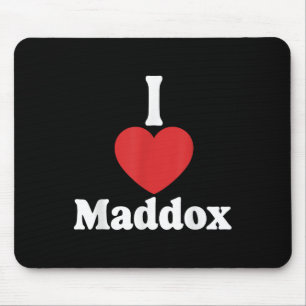 Ik hou van Maddox Heart Groovy Gepersonaliseerde n Muismat