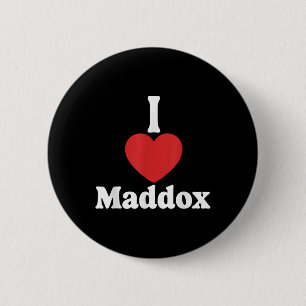 Ik hou van Maddox Heart Groovy Gepersonaliseerde n Ronde Button 5,7 Cm
